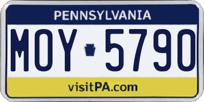 PA license plate MOY5790