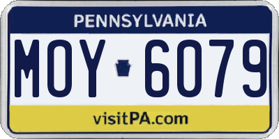 PA license plate MOY6079