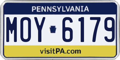 PA license plate MOY6179
