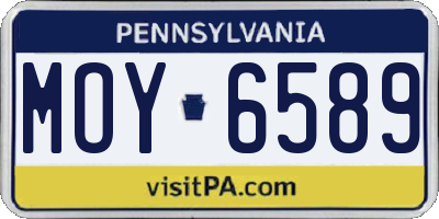 PA license plate MOY6589