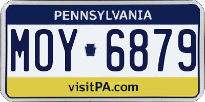 PA license plate MOY6879
