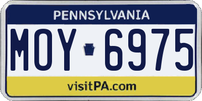 PA license plate MOY6975