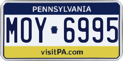 PA license plate MOY6995