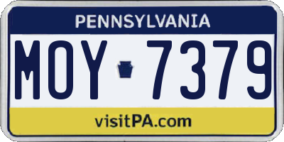PA license plate MOY7379