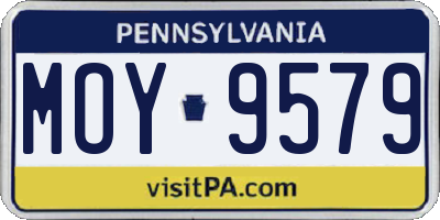 PA license plate MOY9579