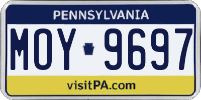 PA license plate MOY9697