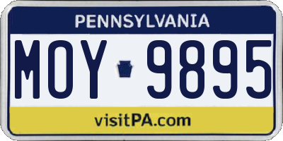 PA license plate MOY9895