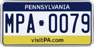 PA license plate MPA0079