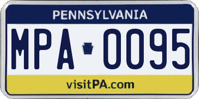PA license plate MPA0095