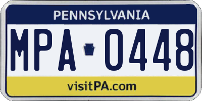 PA license plate MPA0448