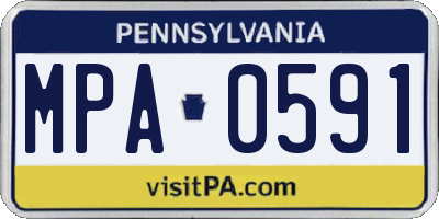 PA license plate MPA0591