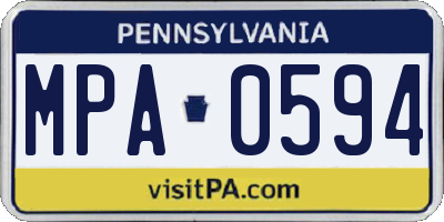 PA license plate MPA0594