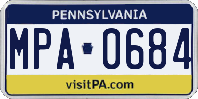 PA license plate MPA0684