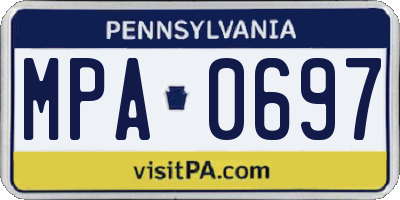 PA license plate MPA0697