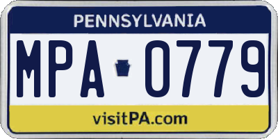 PA license plate MPA0779