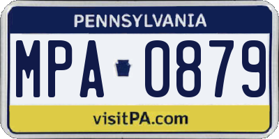 PA license plate MPA0879