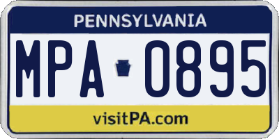 PA license plate MPA0895