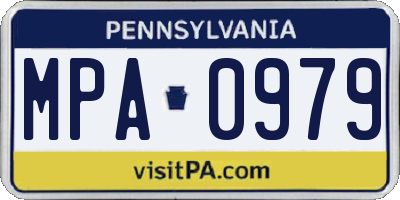 PA license plate MPA0979