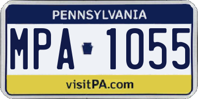PA license plate MPA1055