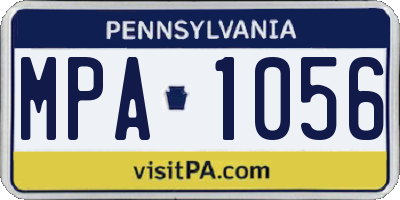 PA license plate MPA1056