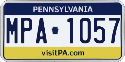 PA license plate MPA1057