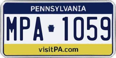 PA license plate MPA1059