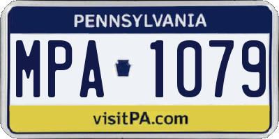 PA license plate MPA1079
