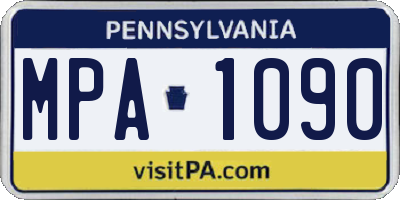 PA license plate MPA1090