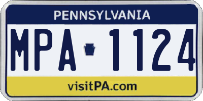 PA license plate MPA1124