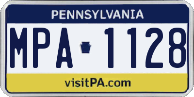 PA license plate MPA1128