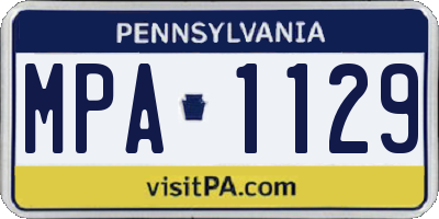 PA license plate MPA1129