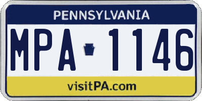 PA license plate MPA1146