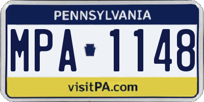 PA license plate MPA1148