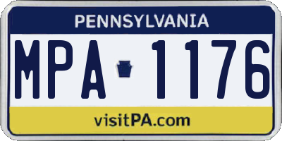 PA license plate MPA1176