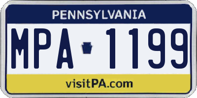 PA license plate MPA1199