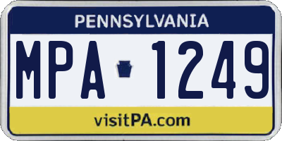 PA license plate MPA1249