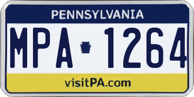 PA license plate MPA1264
