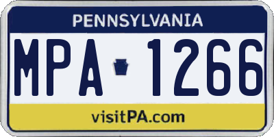 PA license plate MPA1266