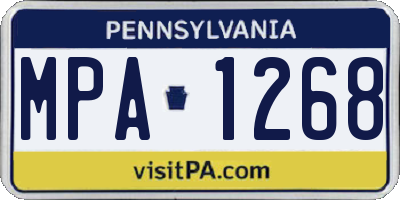 PA license plate MPA1268