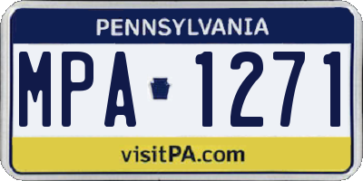 PA license plate MPA1271