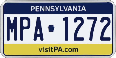 PA license plate MPA1272