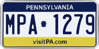 PA license plate MPA1279
