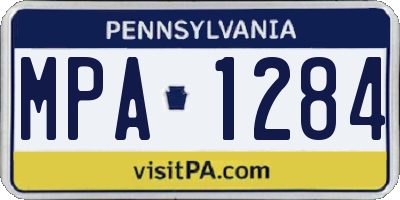 PA license plate MPA1284