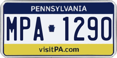 PA license plate MPA1290