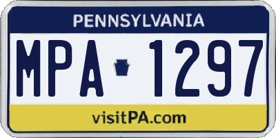 PA license plate MPA1297