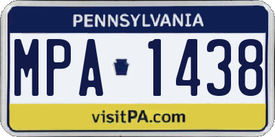 PA license plate MPA1438
