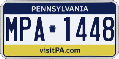 PA license plate MPA1448