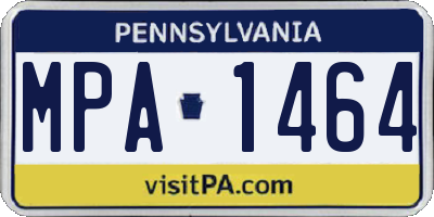 PA license plate MPA1464