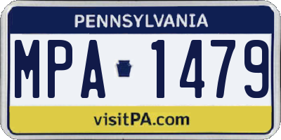 PA license plate MPA1479
