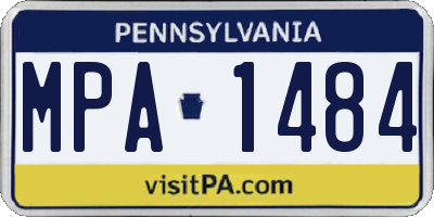 PA license plate MPA1484